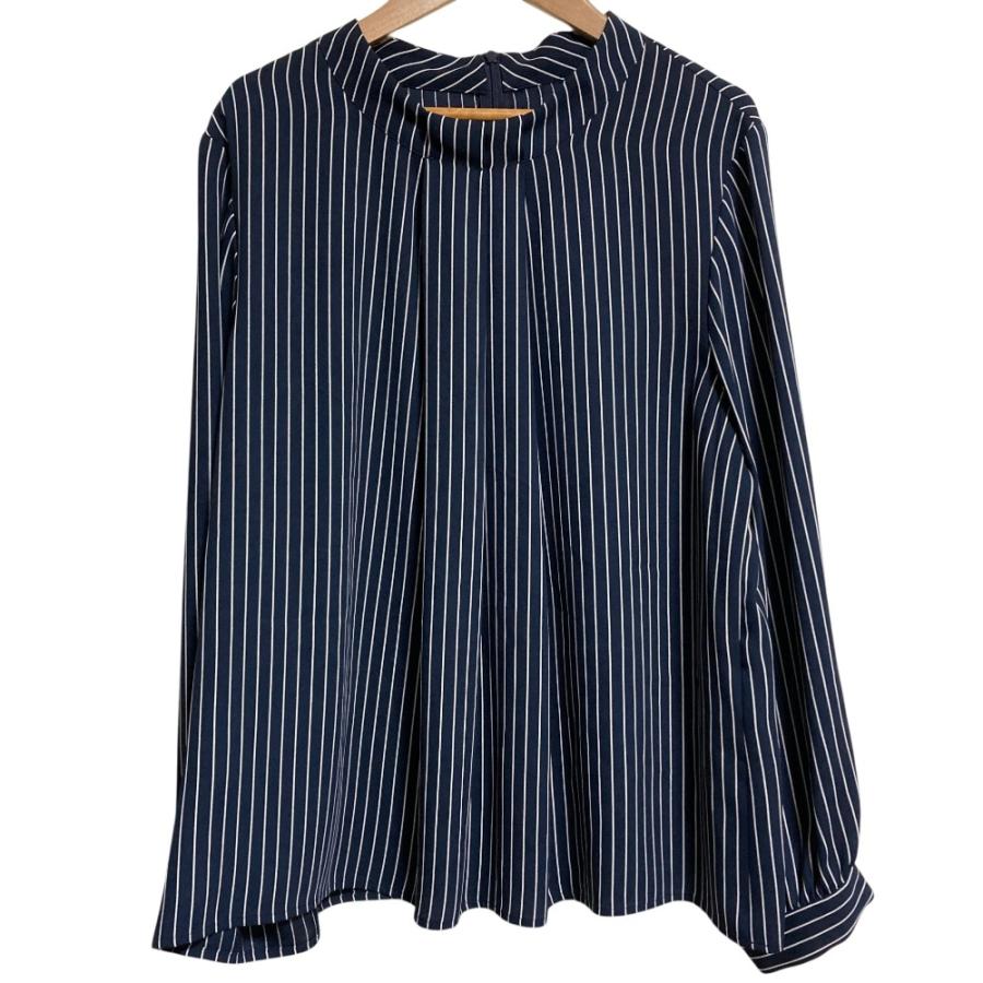 Leilian WHITE LABEL チュニック ネイビー M ボーダー 上品 Leilian（レリアン） 美品 Leilian WHITE LABEL ホワイトレーベル