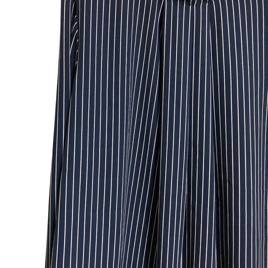美品 Leilian WHITE LABEL レリアン ホワイトレーベル ストライプ ロングスリーブ ブラウス 大きいサイズ 13+ ネイビー ホワイト レディース 古着 中古 USED Leilian（レリアン） 美品 Leilian WHITE LABEL ホワイトレーベル