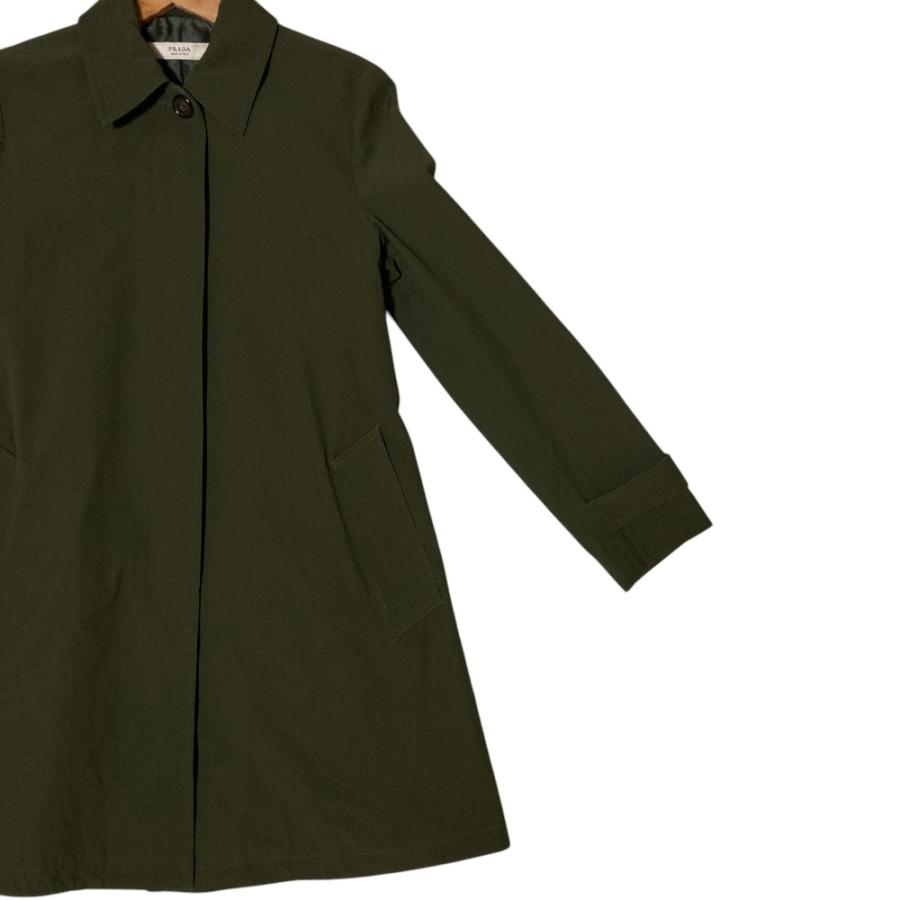 PRADA（プラダ） 美品 ナイロン ベルテッド ステンカラーコート 36 