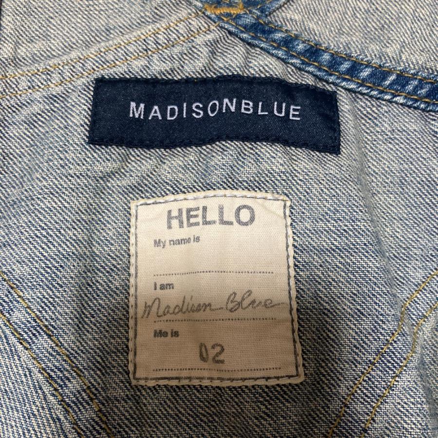 美品 MADISONBLUE マディソンブルー BIBALL FLARE PT デニム