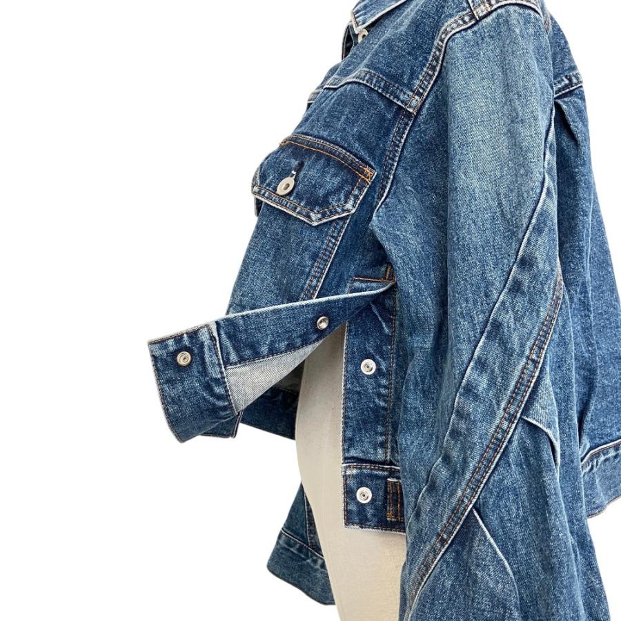 sacai（サカイ） 美品 フレアスリーブ クロップドデニムジャケット 23