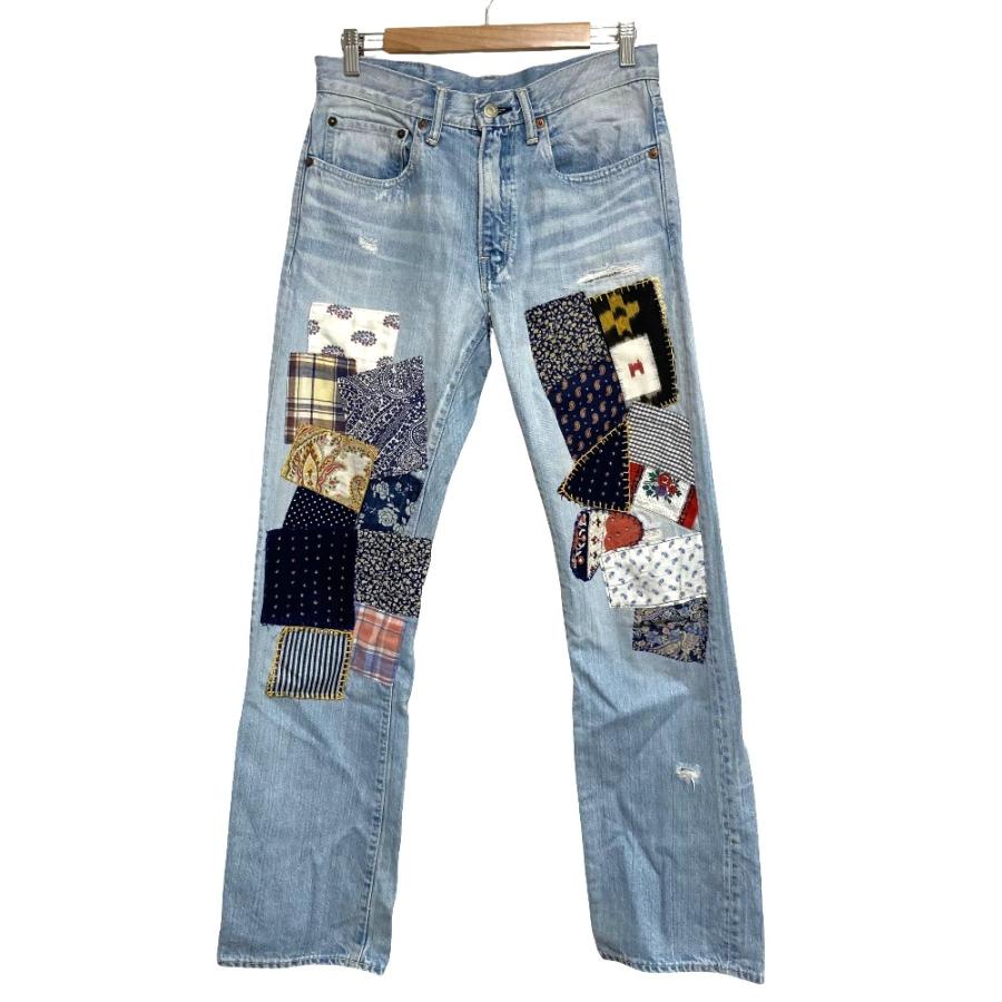 BLUE BLUE（ブルーブルー） 美品 パッチワーク デニムパンツ W31