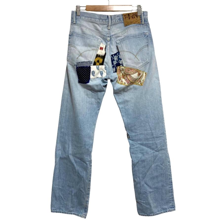 BLUE BLUE（ブルーブルー） 美品 パッチワーク デニムパンツ W31