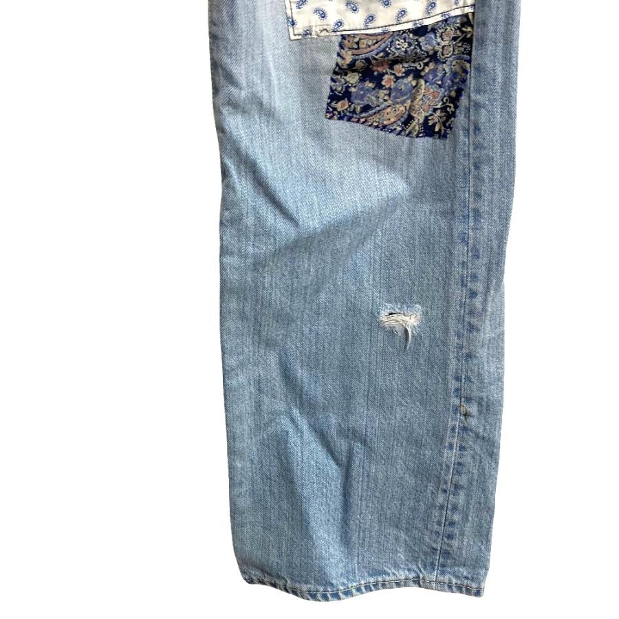 BLUE BLUE（ブルーブルー） 美品 パッチワーク デニムパンツ W31