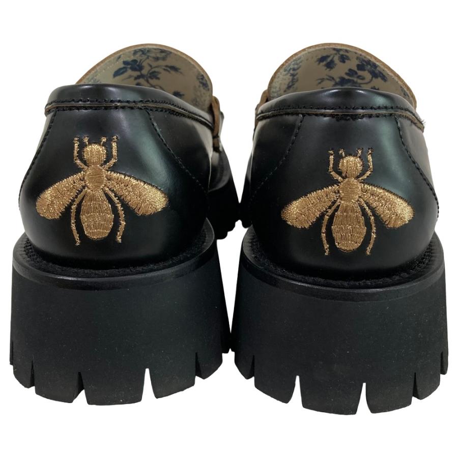 グッチ　ローファー　ラグソール　GGスプリーム　ホースビット　BEE刺繍 GUCCI（グッチ） 新品同様 ラグソール Bee刺繍 ホースビット