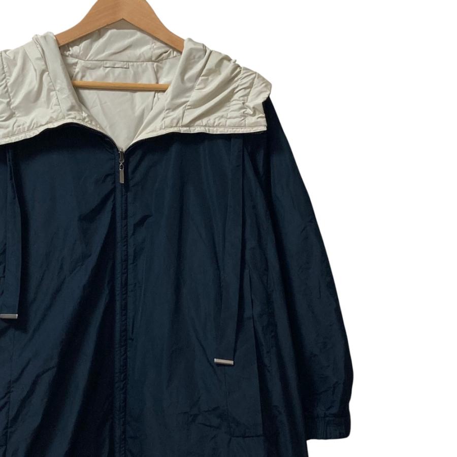 良品 Max Mara THE CUBE マックスマーラ ザキューブ ナイロン リバーシブルコート 902110176 サイズ38 ネイビー×ライトベージュ レディース 古着 中古 USED 良品 Max Mara THE CUBE マックスマーラ ザキューブ ナイロン