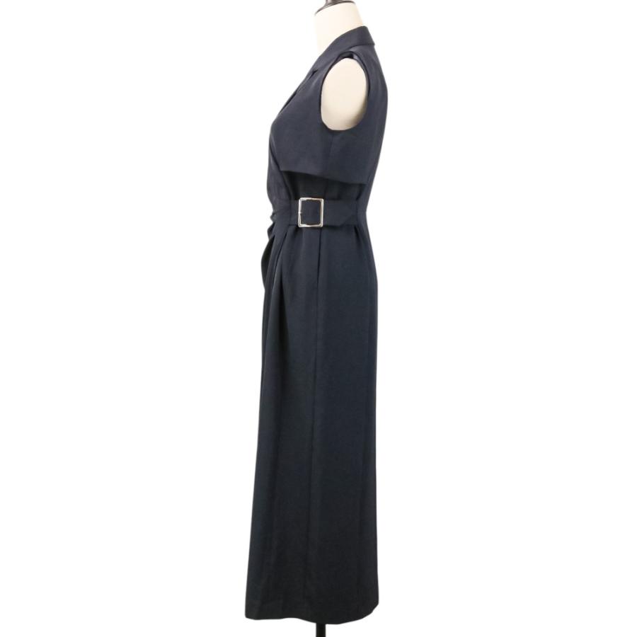 美品 L'AUBE BLANC ローブブラン Side-buckle Drape Dress
