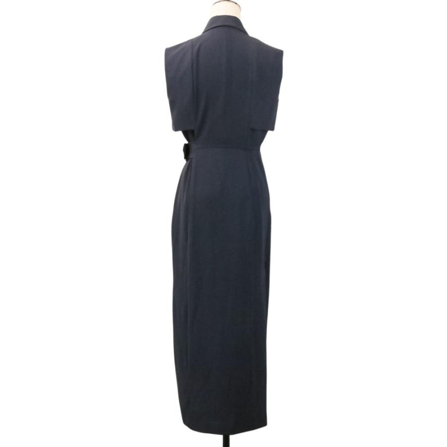 美品 L'AUBE BLANC ローブブラン Side-buckle Drape Dress