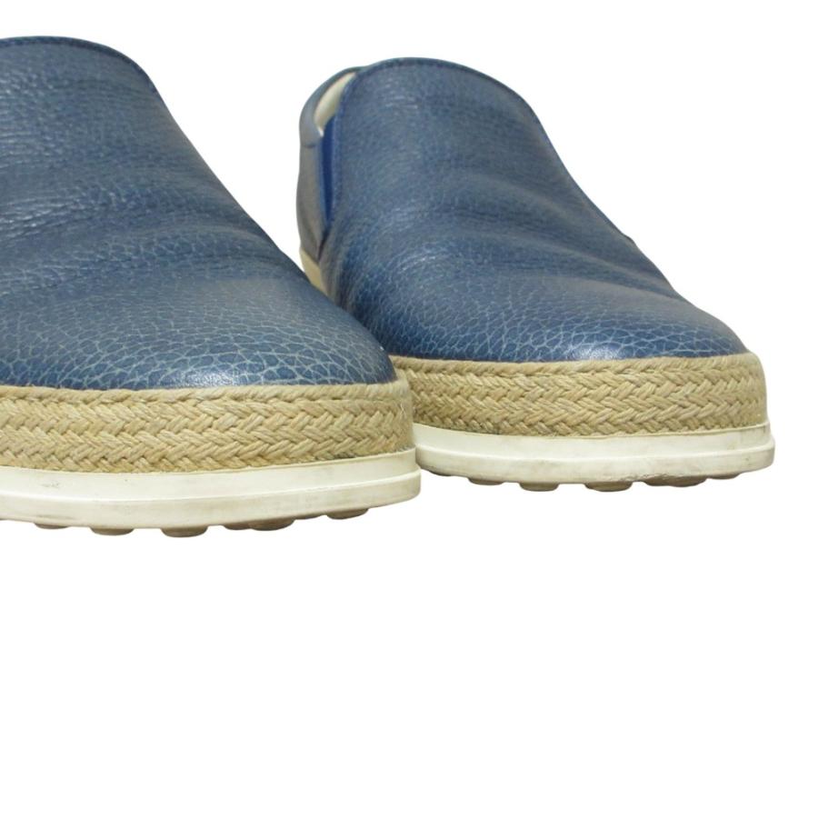 良品 TOD'S トッズ レザー スリッポン エスパドリーユ スニーカー 7.5