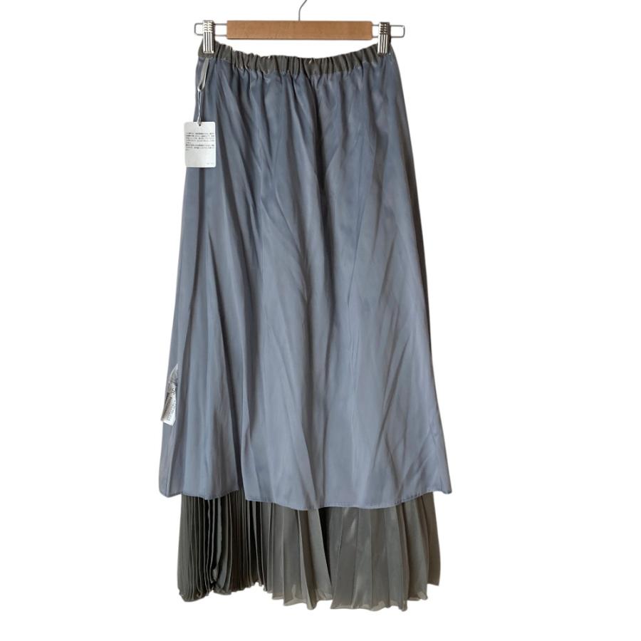 ★美品★ United Arrows スカートスーツ 38　ブルーグレー UNITED ARROWS（ユナイテッドアローズ） 未使用 プリーツ ロング
