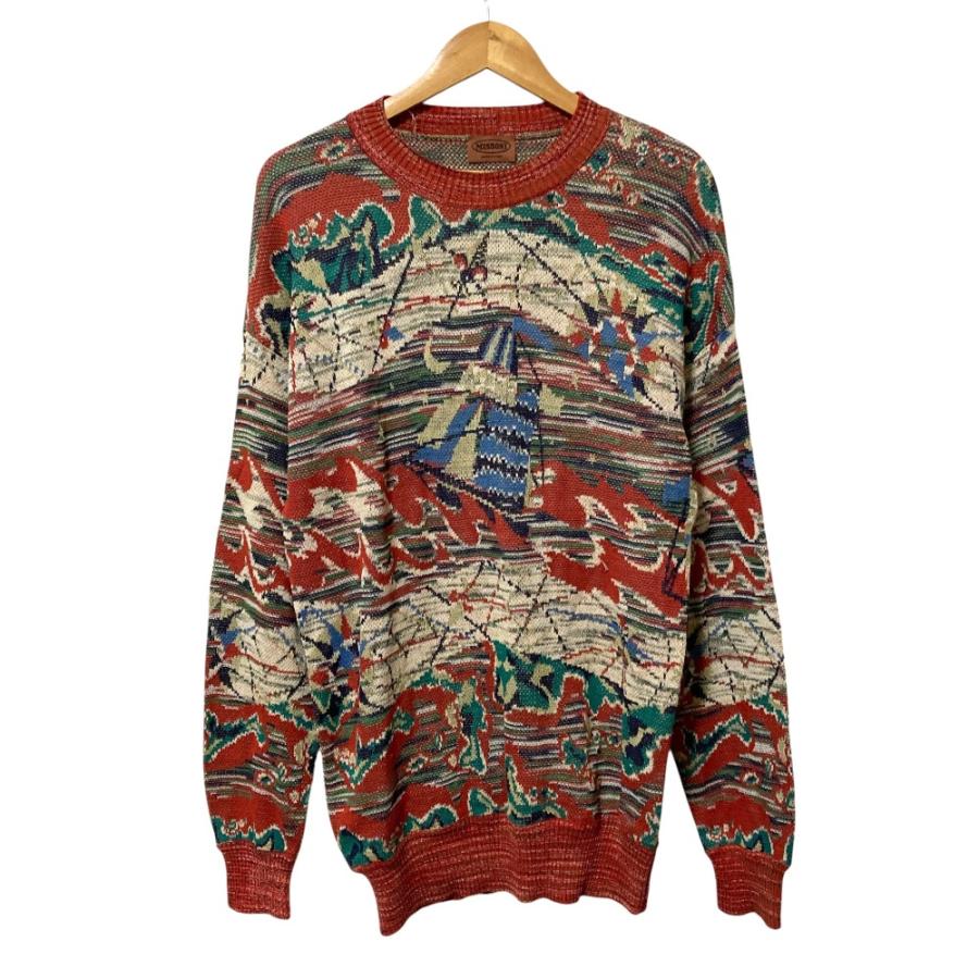MISSONI（ミッソーニ） 美品 総柄 ニット セーター 52 マルチカラー 