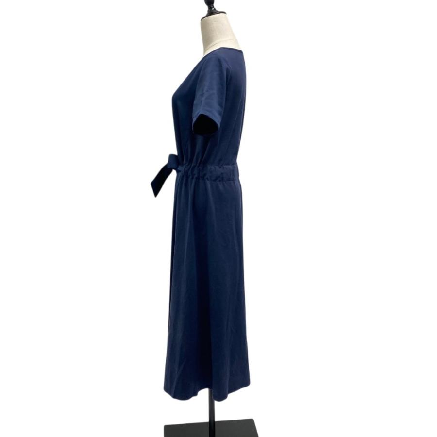 美品✨マックスマーラ ロングワンピース ドレープ ウエスリボン 伸縮性 M～L 良品 Max Mara WEEKEND マックスマーラウィークエンド ウエストリボン