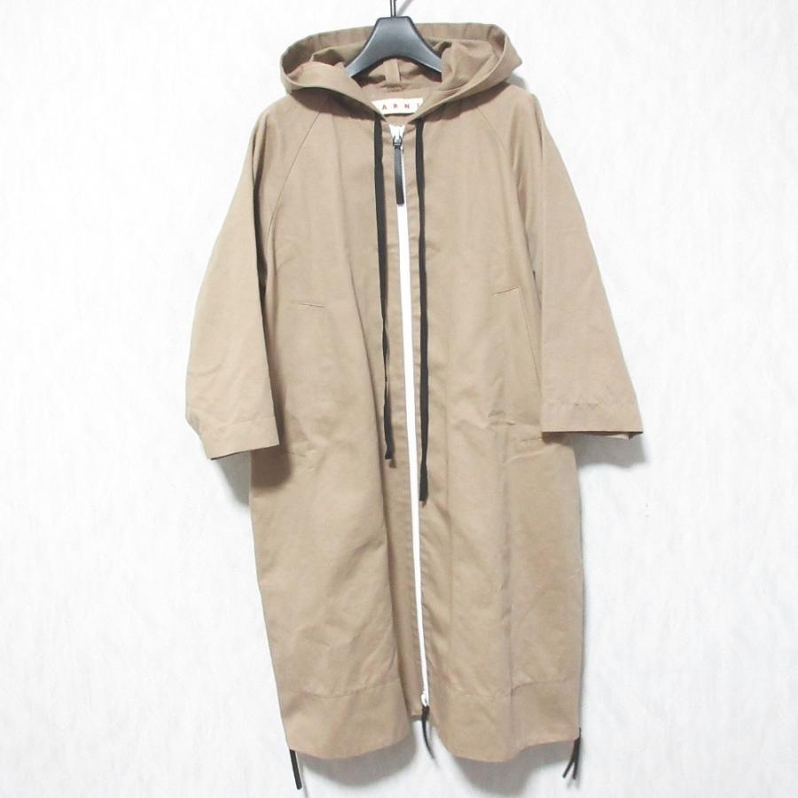 MARNI（マルニ） 美品 ジップアップ フーデッド オーバーコート 38 