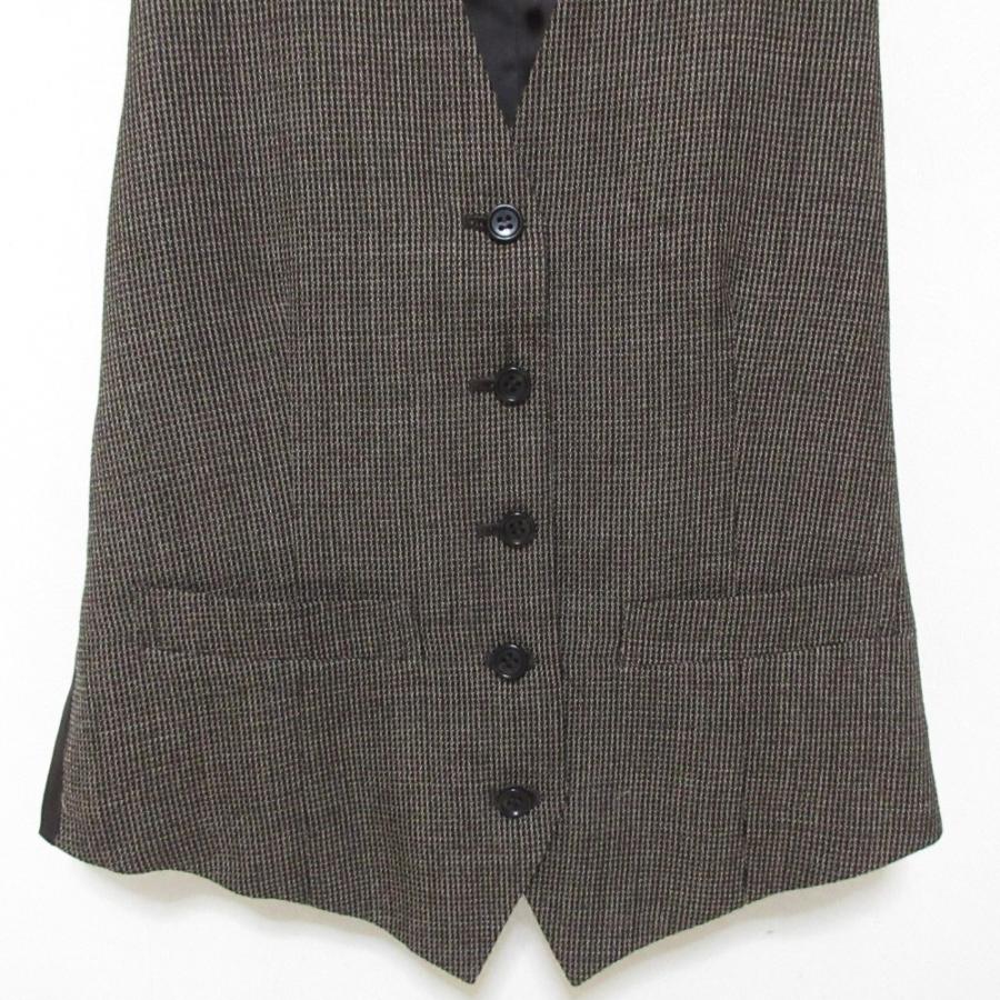 美品 Lisiere L'Appartement リジエールアパルトモン 千鳥格子柄 ウール ジレ ベスト ブラウン レディース 古着 中古 USED Lisiere 美品 Lisiere L'Appartement リジエールアパルトモン 千鳥格子