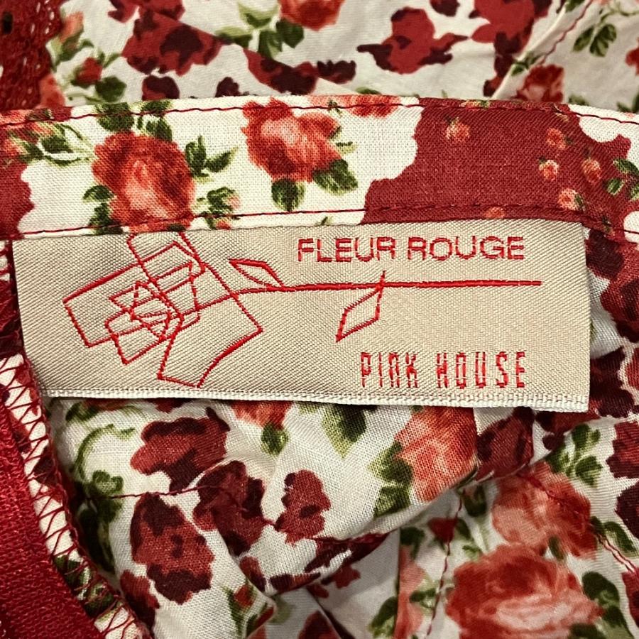 PINK HOUSE（ピンクハウス） 美品 FLEUR ROUGE ローズプリント 段々