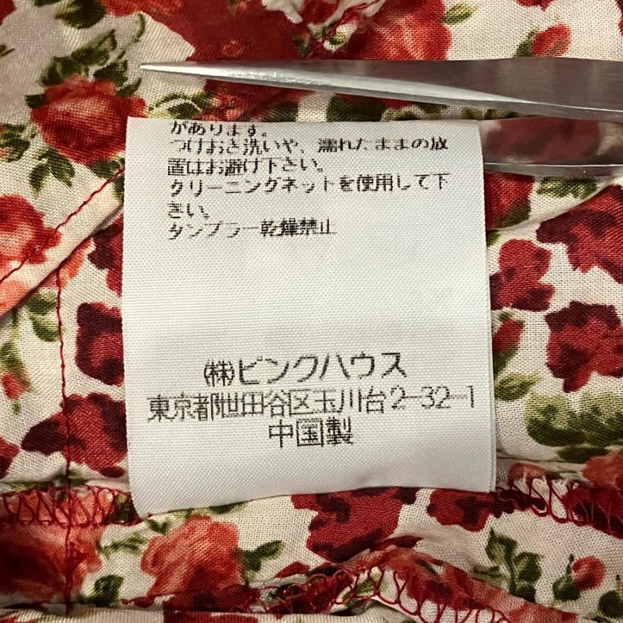 PINK HOUSE（ピンクハウス） 美品 FLEUR ROUGE ローズプリント 段々