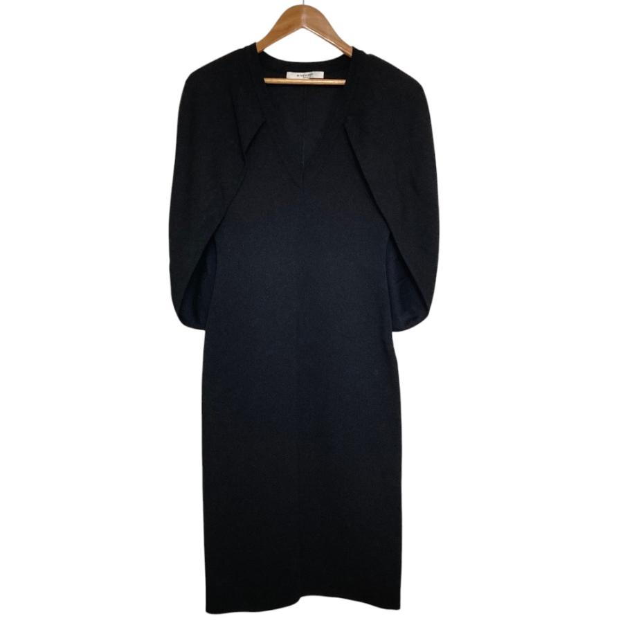新品 GIVENCHY ジバンシー レディース ワンピース チュニック 黒 長袖 GIVENCHY（ジバンシィ） 美品 ケープドレス ニットワンピース