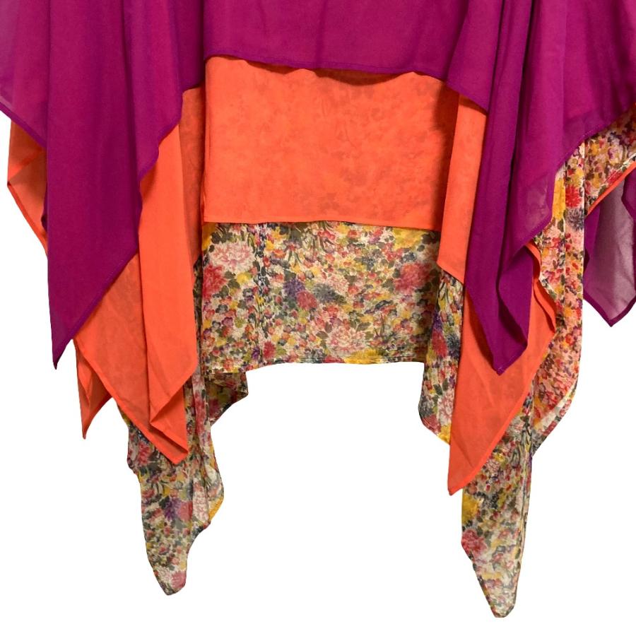 ETRO（エトロ） 美品 シルク フラワープリント ポンチョ ブラウス 