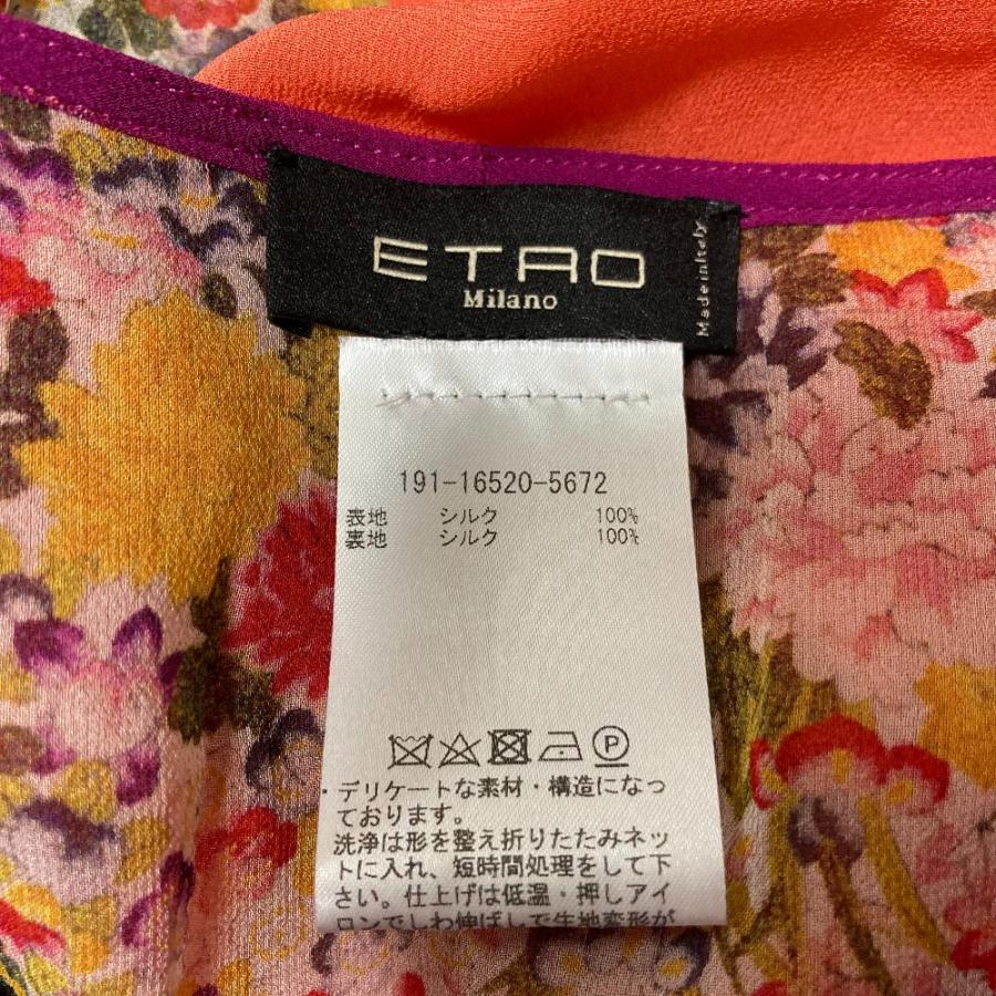 ETRO（エトロ） 美品 シルク フラワープリント ポンチョ ブラウス 