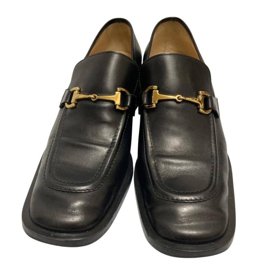 GUCCI（グッチ） 良品 ホースビット スクエアトゥ チャンキーヒール 