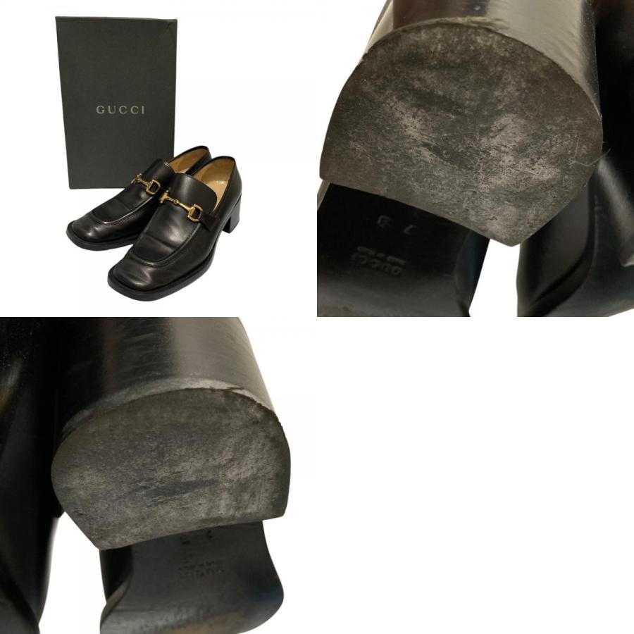 GUCCI（グッチ） 良品 ホースビット スクエアトゥ チャンキーヒール 