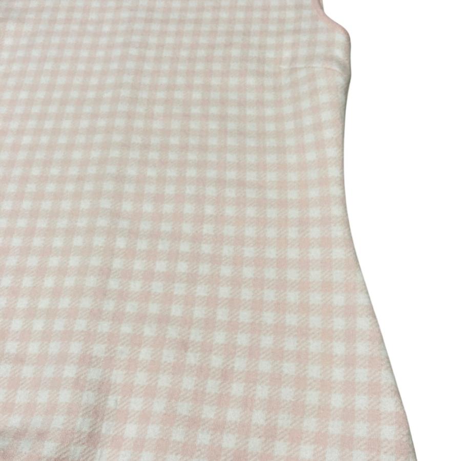 美品 25SS ADEAM アディアム チェック ニットジャケット ニットワンピース セットアップ 45193 ピンク レディース 古着 中古_8