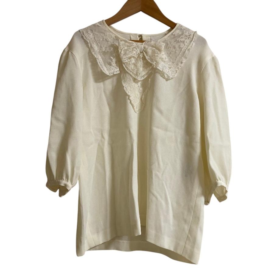INGEBORG（インゲボルグ） 美品 フロントレース リボン ブラウス 