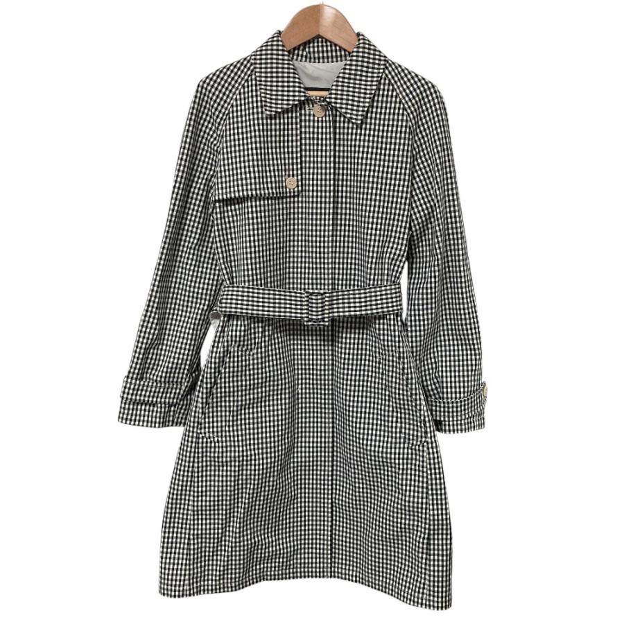 美品 S Max Mara エスマックスマーラ ギンガムチェック トレンチコート 