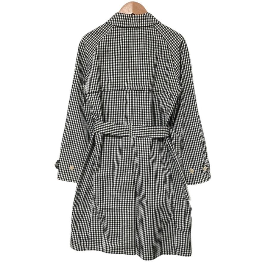 【未使用に近い】マックスマーラ　トレンチコート　白タグ　ダークネイビー　S 美品 S Max Mara エスマックスマーラ ギンガムチェック トレンチコート