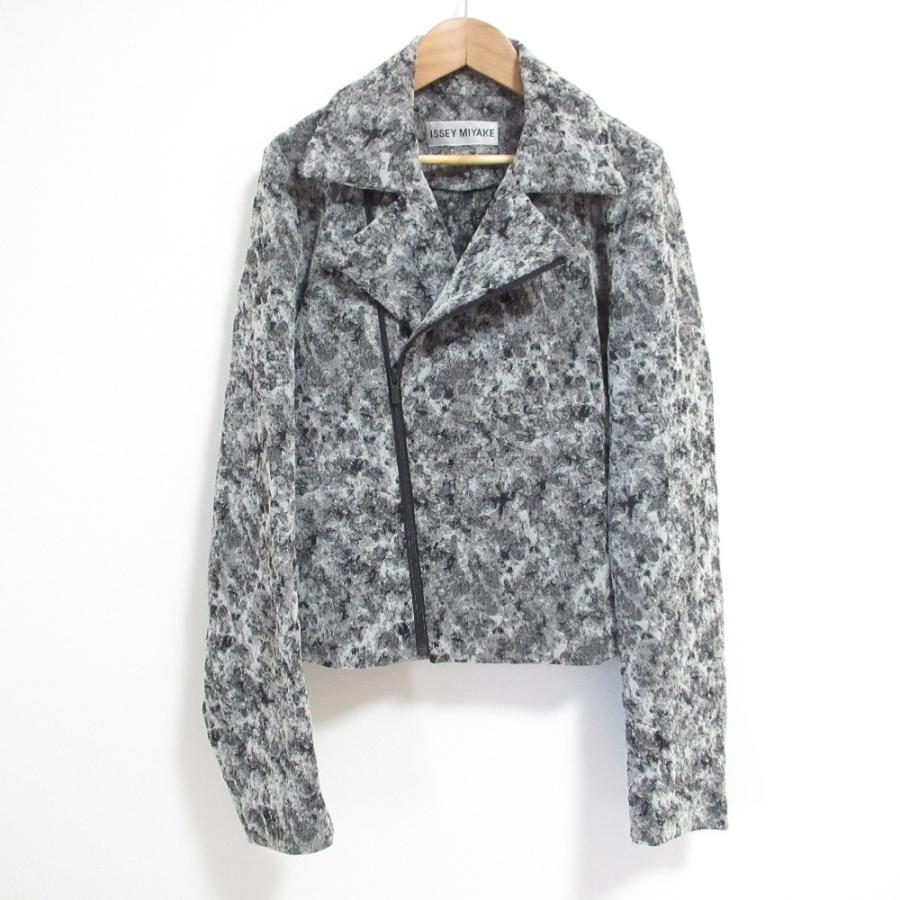 ISSEY MIYAKE（イッセイミヤケ） 美品 ジャガード ライダース 