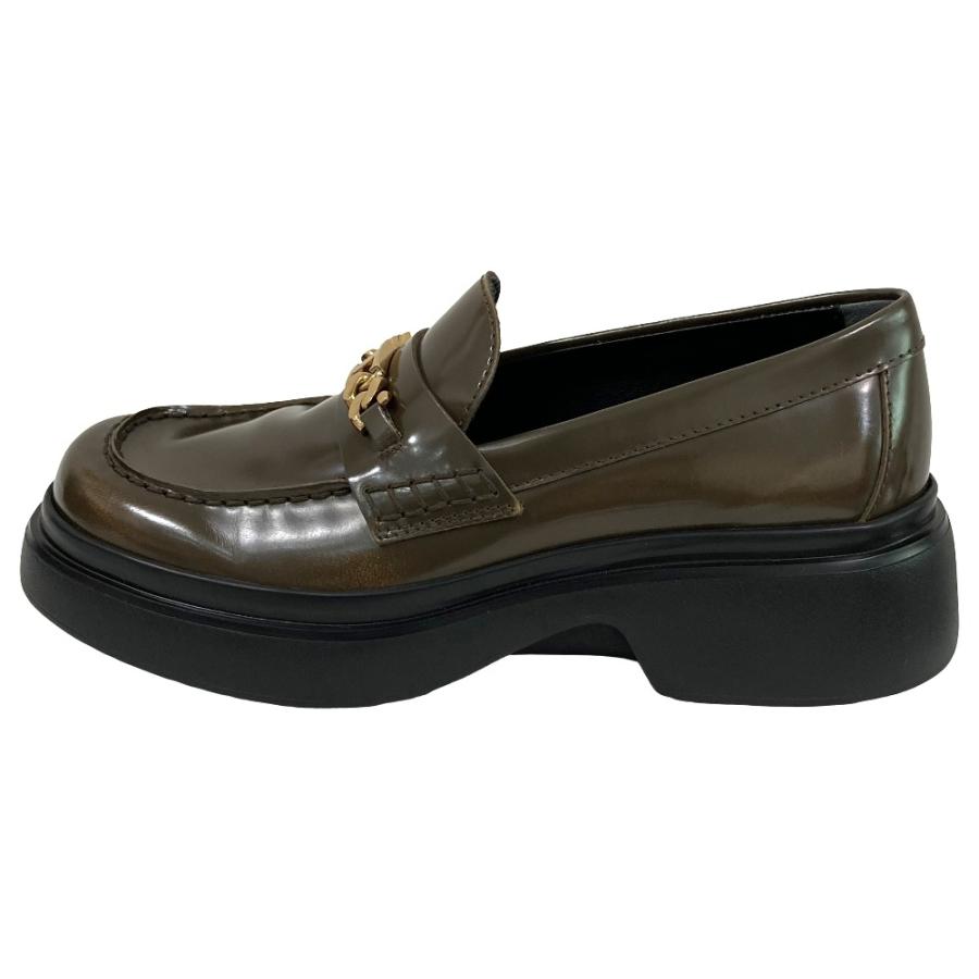新品同様 TOD'S トッズ Tタイムレス チェーン レザー ローファー
