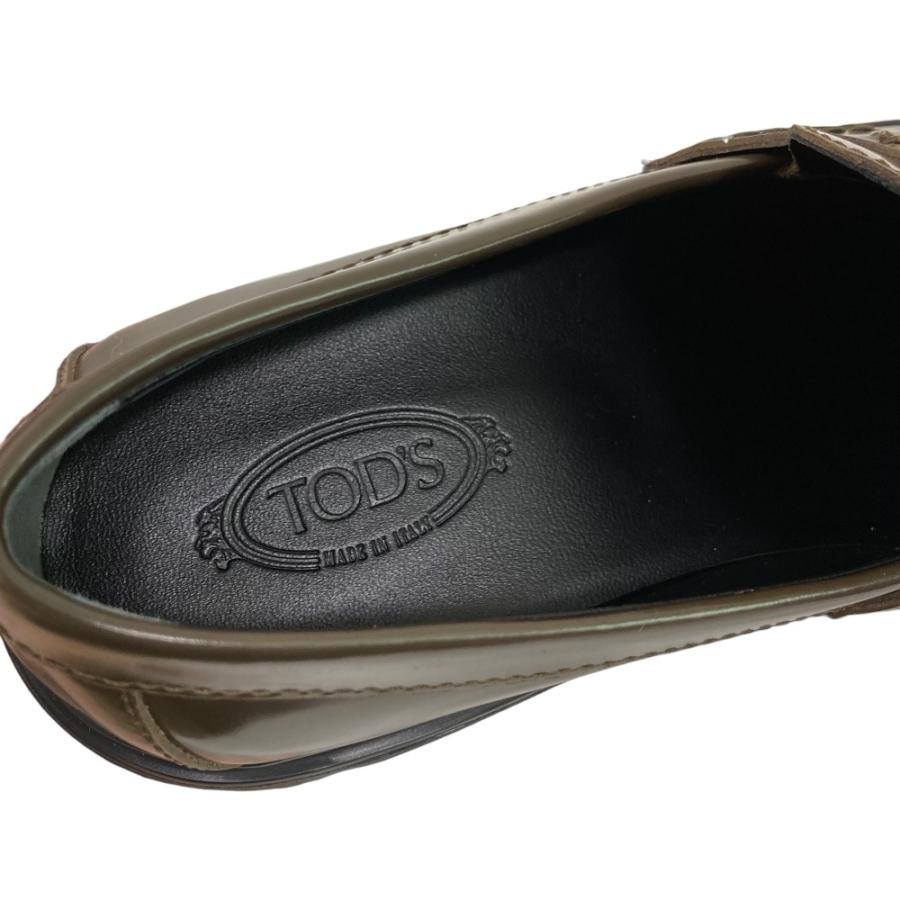 新品同様 TOD'S トッズ Tタイムレス チェーン レザー ローファー