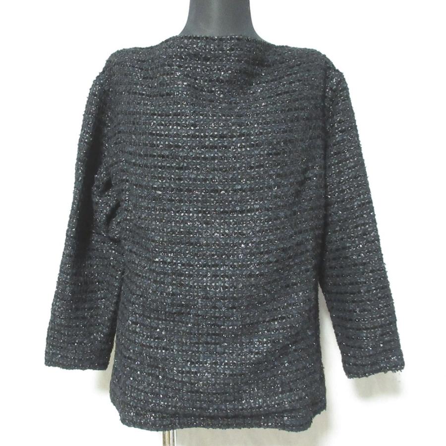 美品 MADISONBLUE マディソンブルー ツイードブラウス プルオーバー 00 
