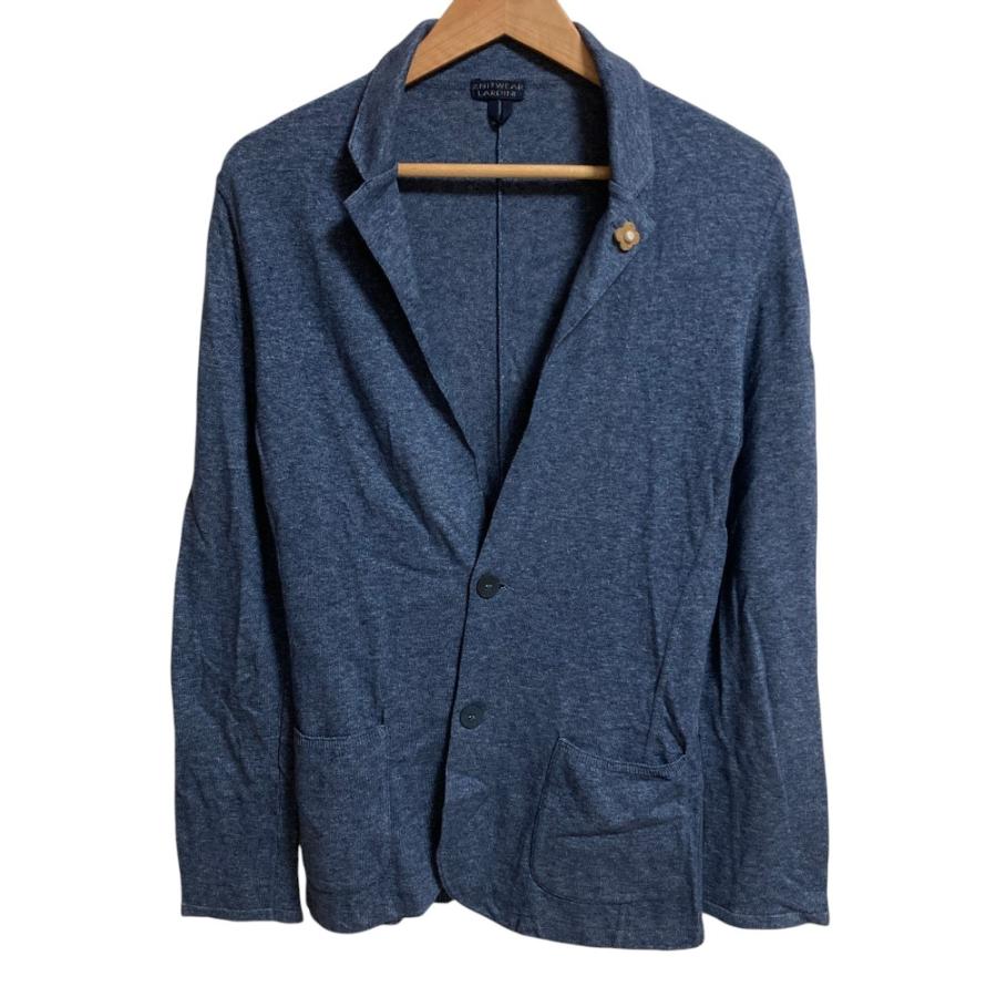 美品　ラルディーニ　ニット　テーラードジャケット　M 春夏　ブートニエール LARDINI（ラルディーニ） 美品 ニットウェア ブートニエール シングル