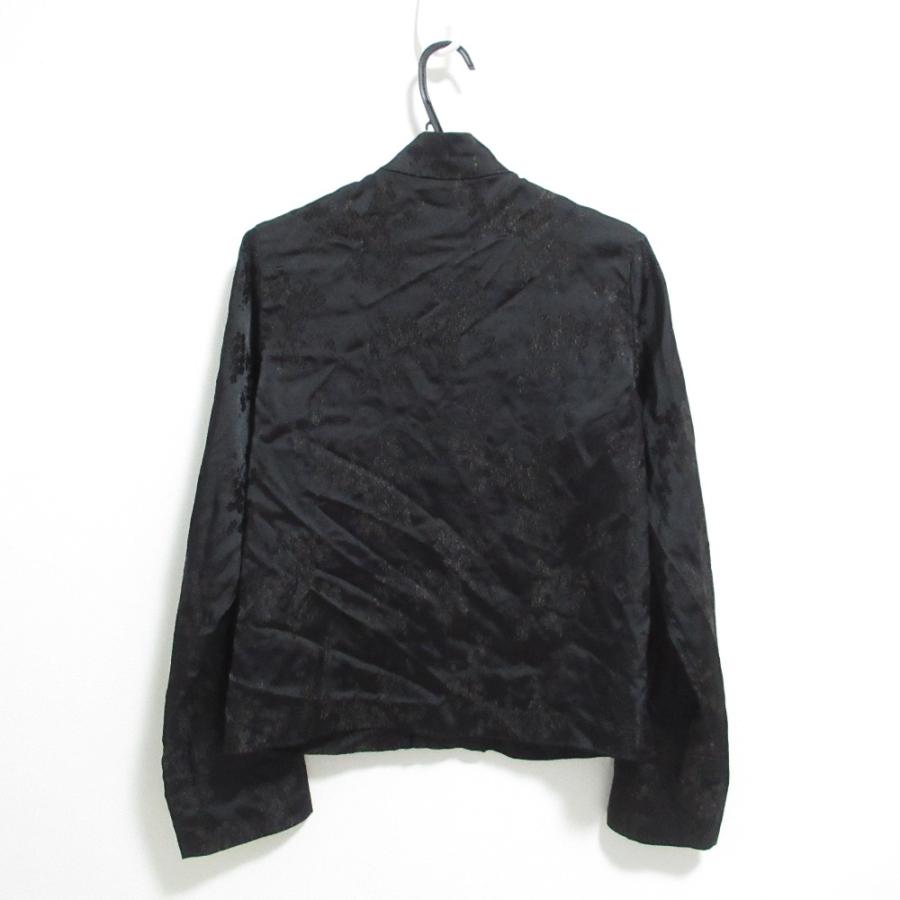 ブラックコムデギャルソン　総キュプラ ラグラン切替 スカジャン m プリント BLACK COMME des GARCONS 良品 ブラック コムデギャルソン AD2015