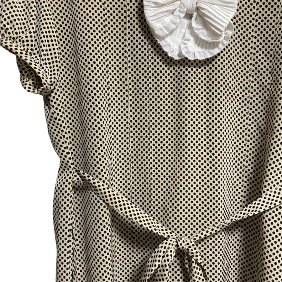 INGEBORG（インゲボルグ） 美品 リボンワンピース ブラック ベージュ