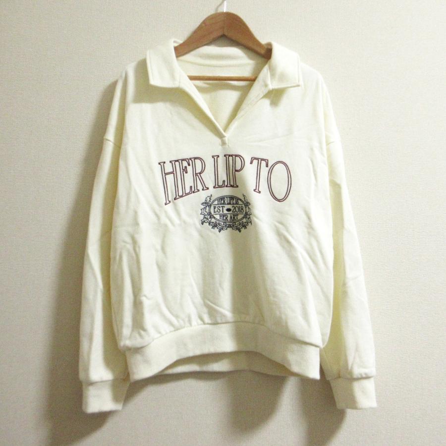 良品 25SS Her lip to ハーリップトゥ Embroidery Polo Sweatshirt 