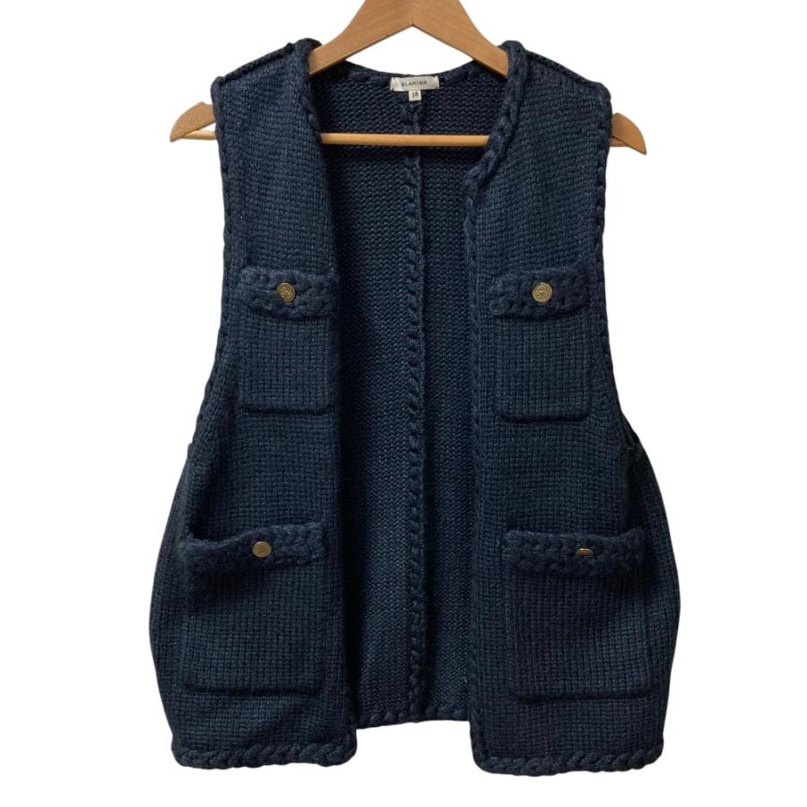 BLAMINK 美品 ブラミンク シルクナイロンポケットニットジレ ベスト