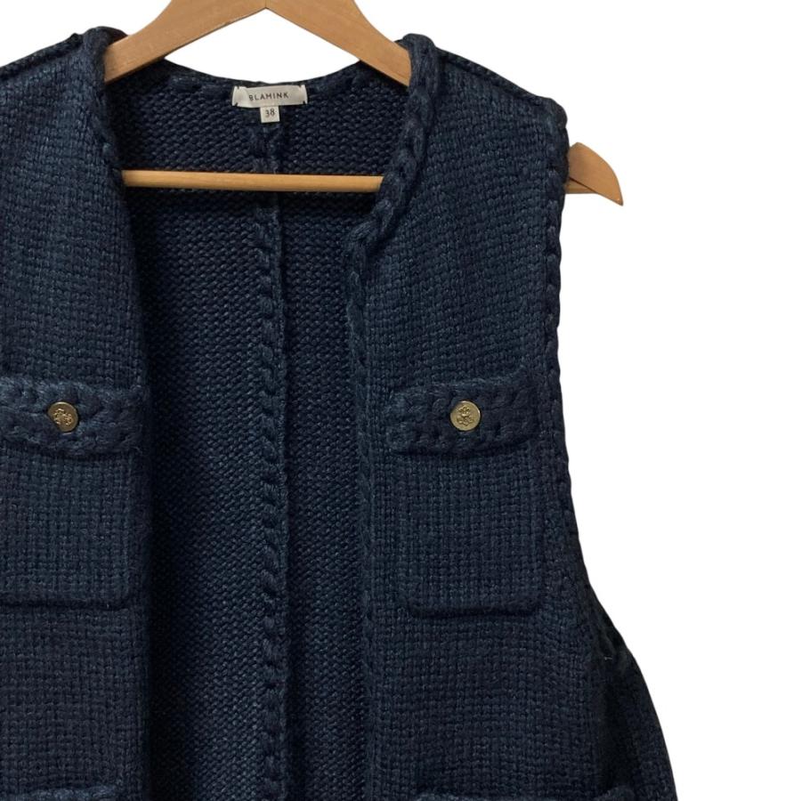 BLAMINK 美品 ブラミンク シルクナイロンポケットニットジレ ベスト