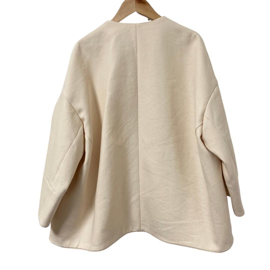DRAWER（ドゥロワー） 美品 フロントポケットノーカラーハーフコート