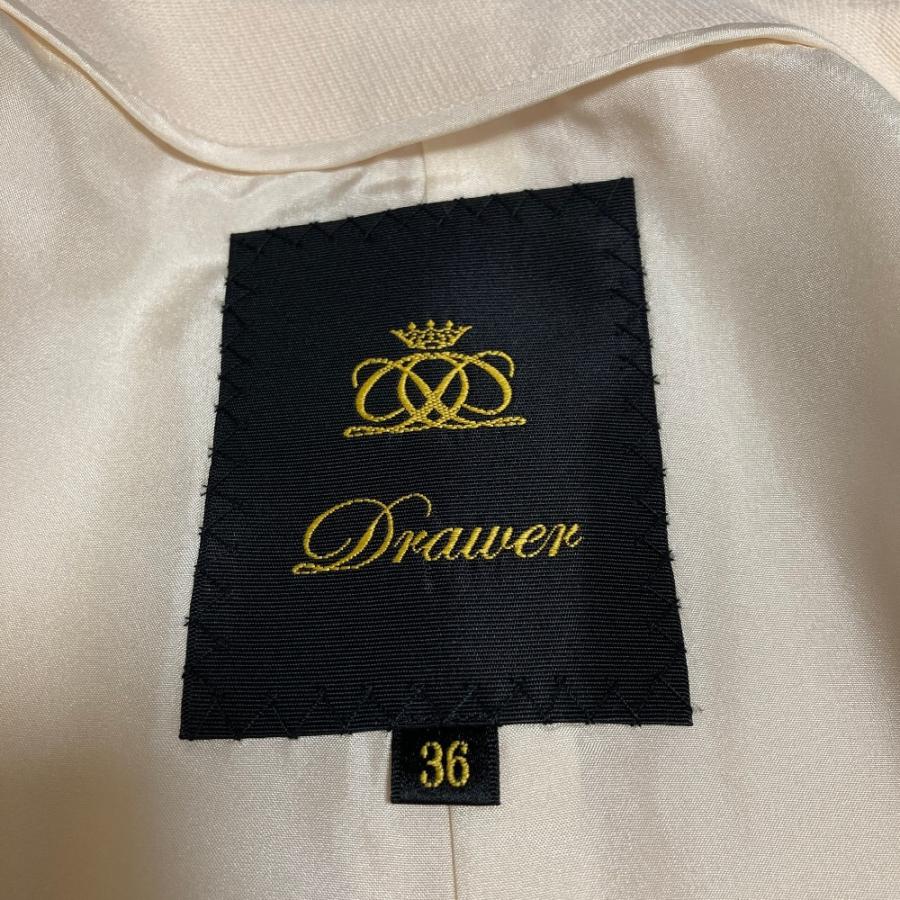 DRAWER（ドゥロワー） 美品 フロントポケットノーカラーハーフコート