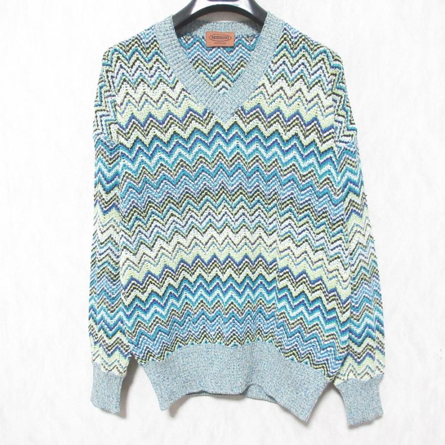 MISSONI（ミッソーニ） 美品 シェブロン Vネック コットンニット