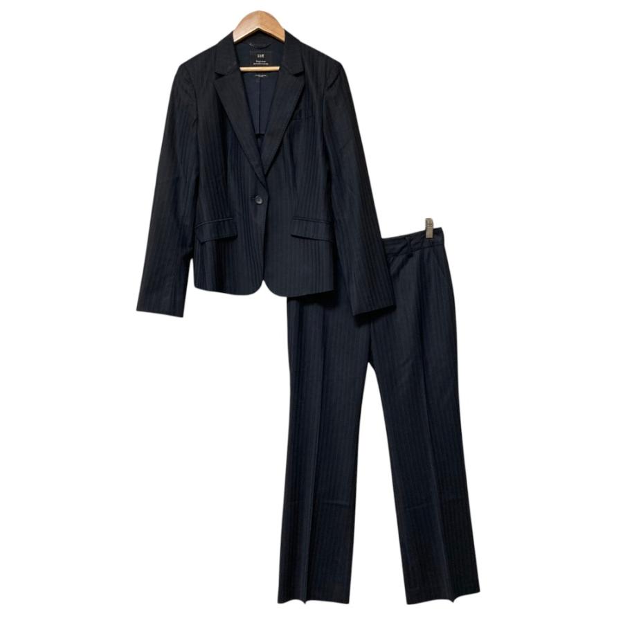美品♡ 23区 パンツスーツ セットアップ ストライプ 大きい　48 美品 23区 ストライプ 1B テーラードジャケット パンツ スーツ
