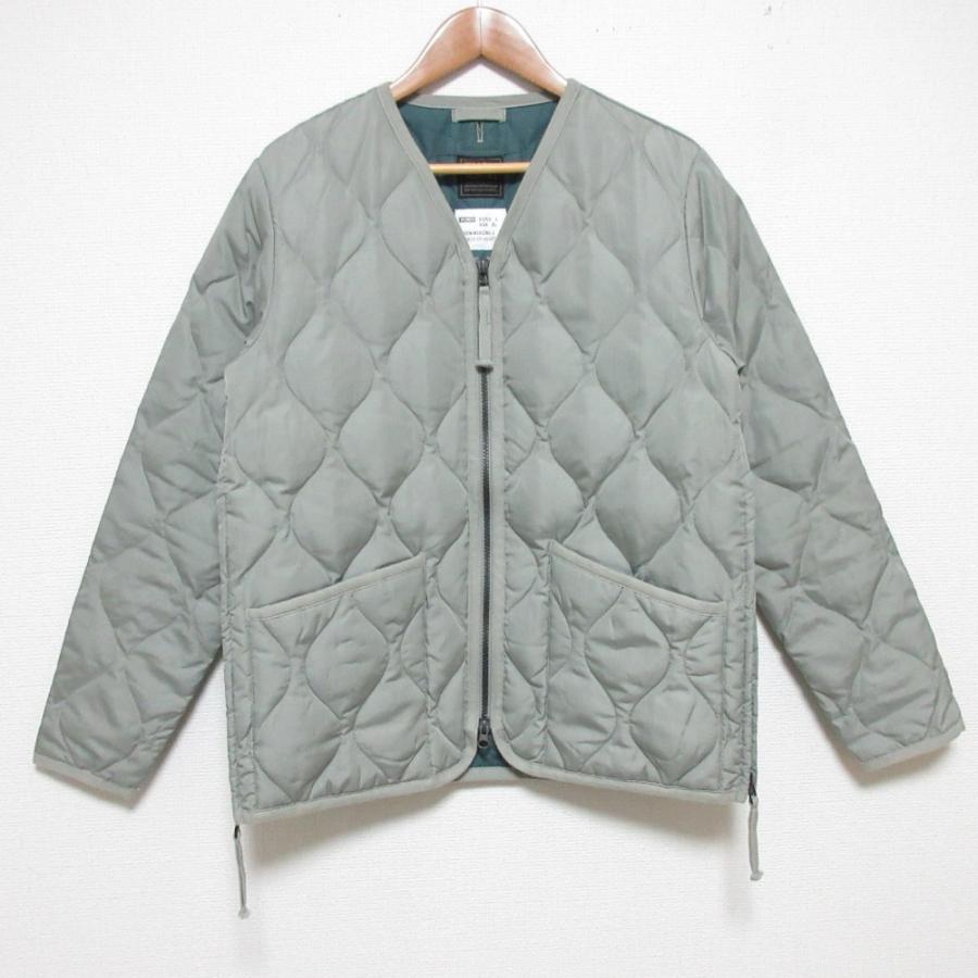 TAION（タイオン） V NECK ZIP JACKETS キルティングダウンジャケット 