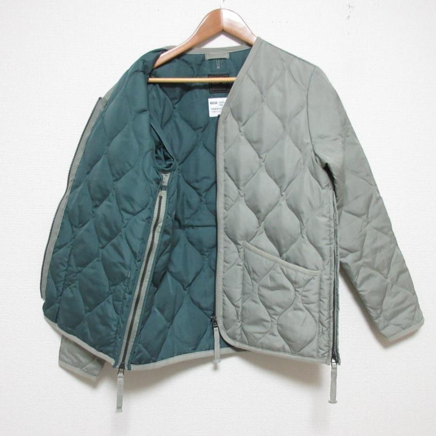 TAION（タイオン） V NECK ZIP JACKETS キルティングダウンジャケット 