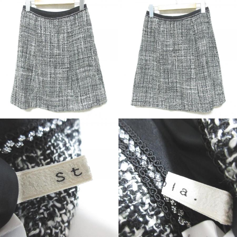 美品 Stola. ストラ ツイード ノーカラージャケット スカート 
