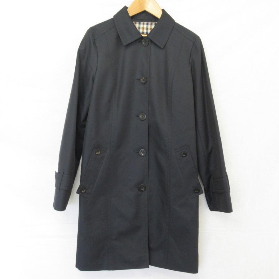 Aquascutum（アクアスキュータム） 良品 裏地チェック ステンカラー