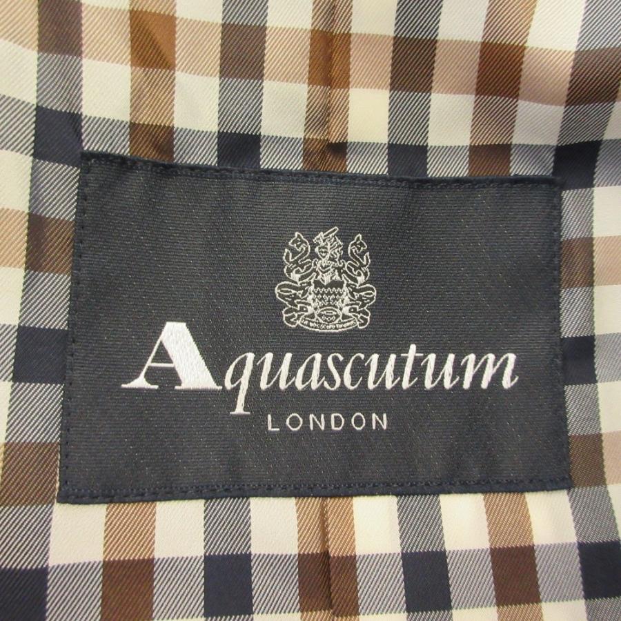 Aquascutum（アクアスキュータム） 良品 裏地チェック ステンカラー