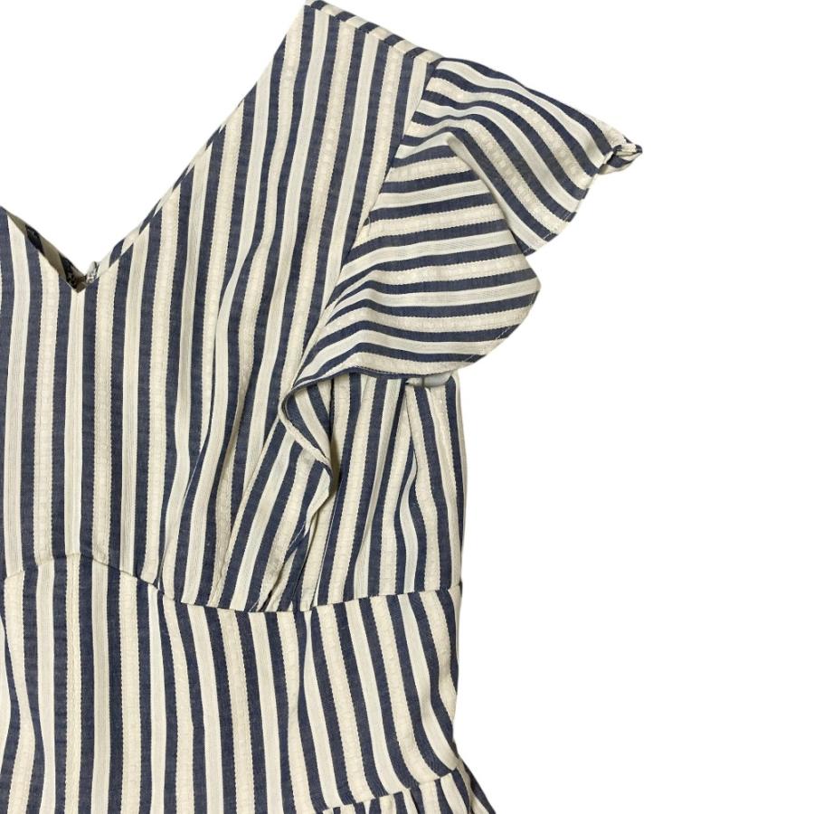 美品 Herlipto ハーリップトゥ Kerry Striped Ruffle Dress ワンピース