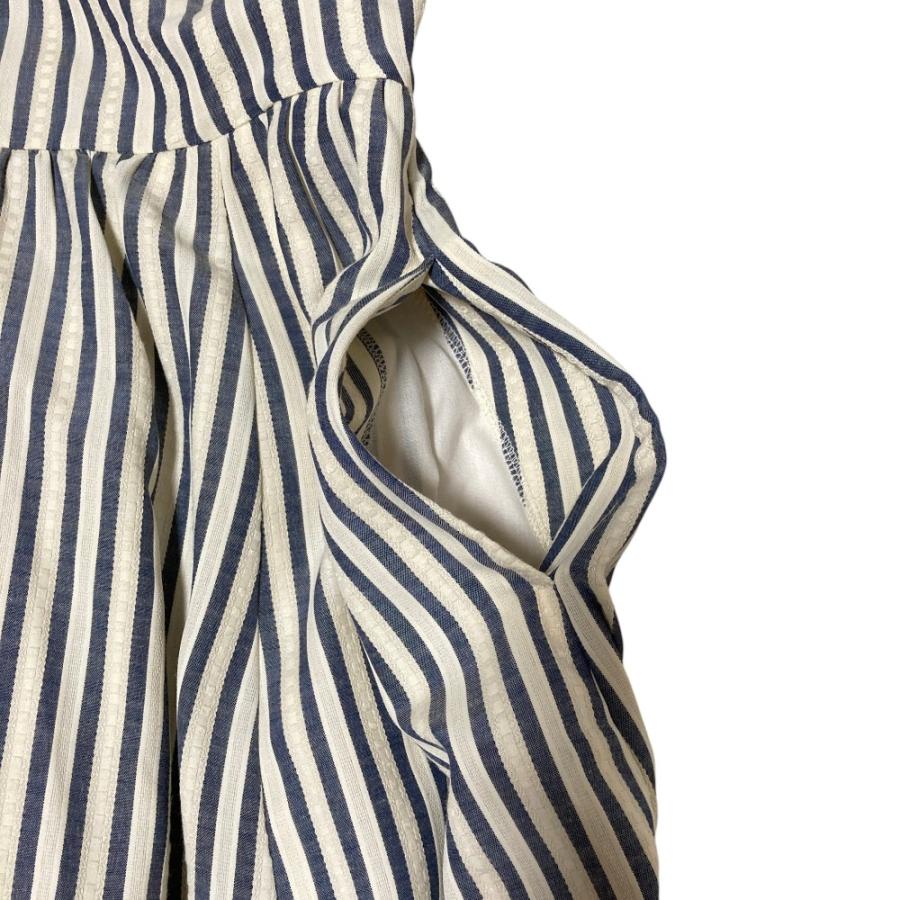 美品 Herlipto ハーリップトゥ Kerry Striped Ruffle Dress ワンピース